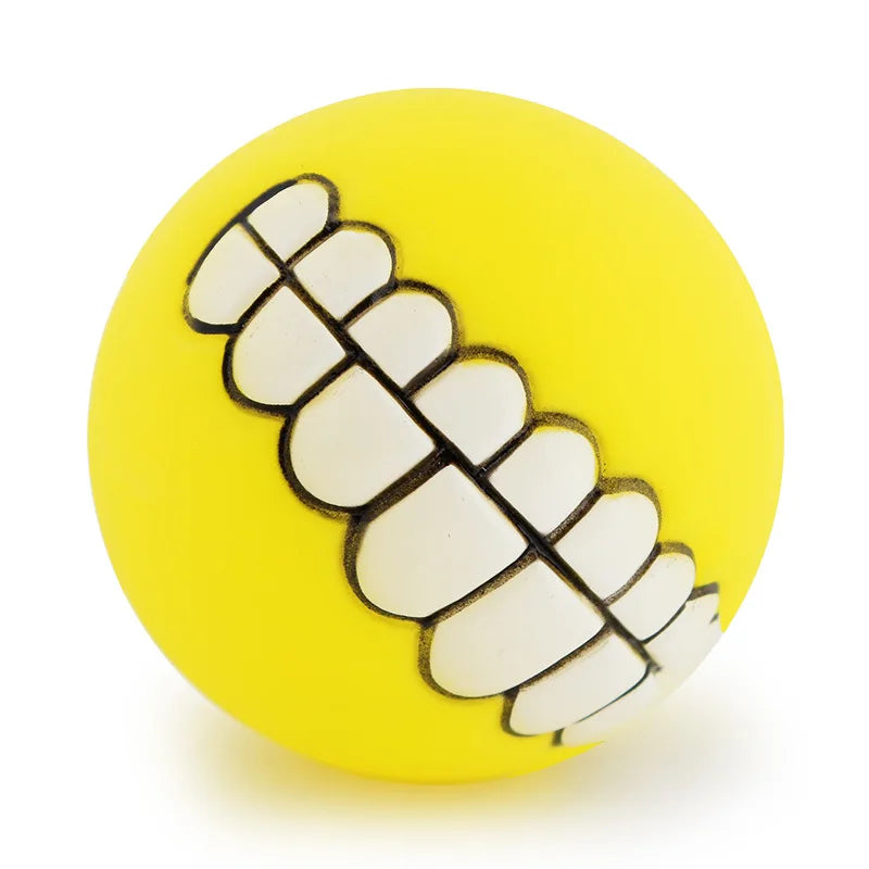 Squeaky Silicone Dog Chew Ball Toy for Fun - Love4thePets