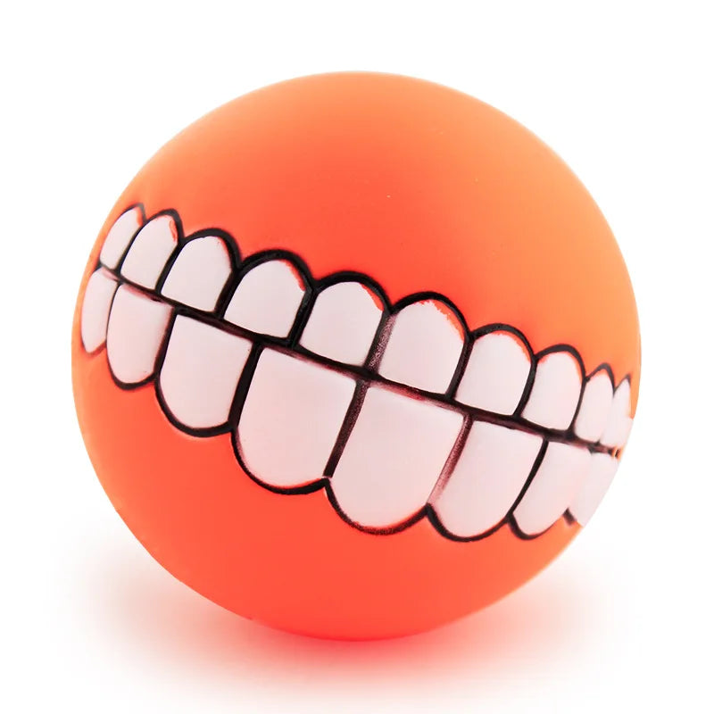 Squeaky Silicone Dog Chew Ball Toy for Fun - Love4thePets