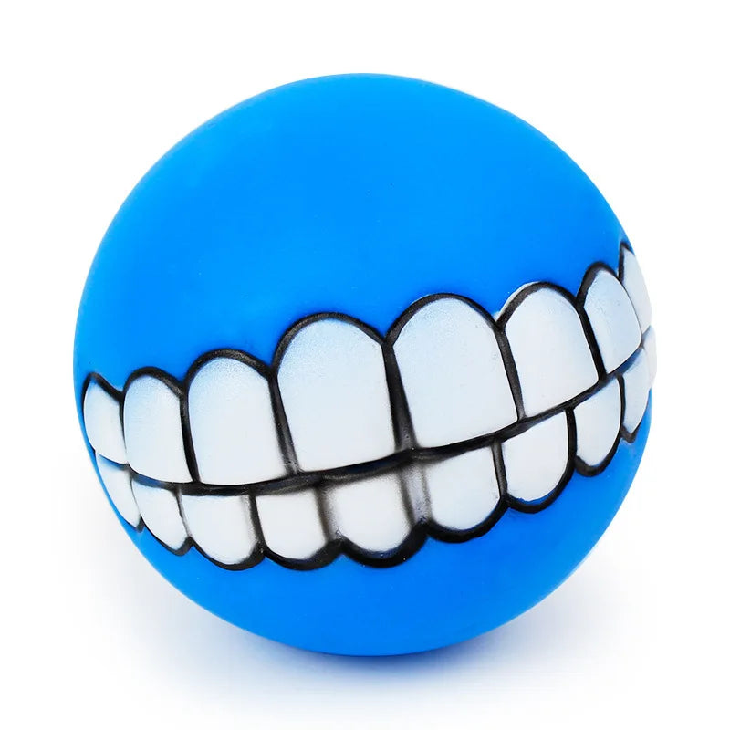 Squeaky Silicone Dog Chew Ball Toy for Fun - Love4thePets