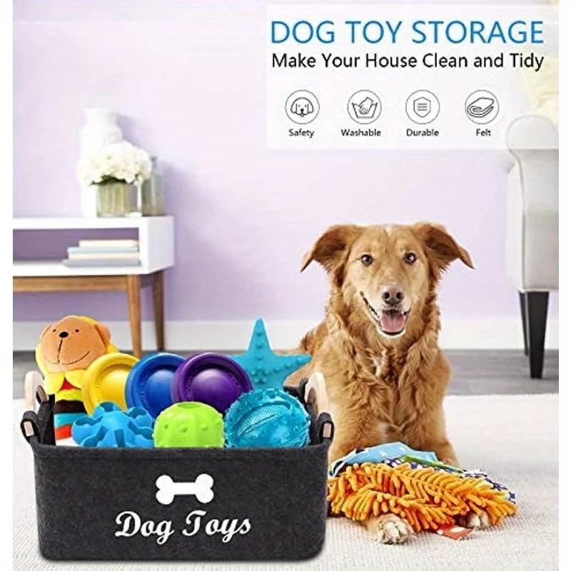 Felt Pet Toy Box - Organize With Style! - Love4thePets