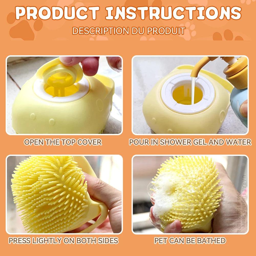 Silicone Pet Bathing Massage Brush - Love4thePets