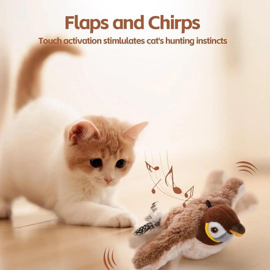 Rechargeable Interactive Chirping Bird Toy - Love4thePets