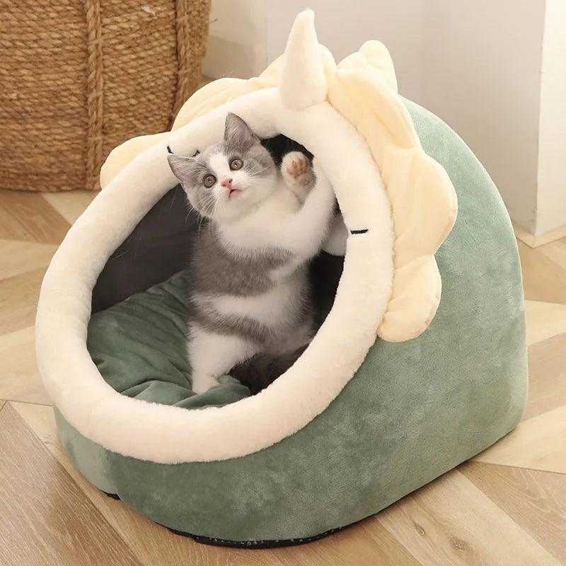 Cozy Cat Tent Bed - Self-Warming & Washable - Love4thePets