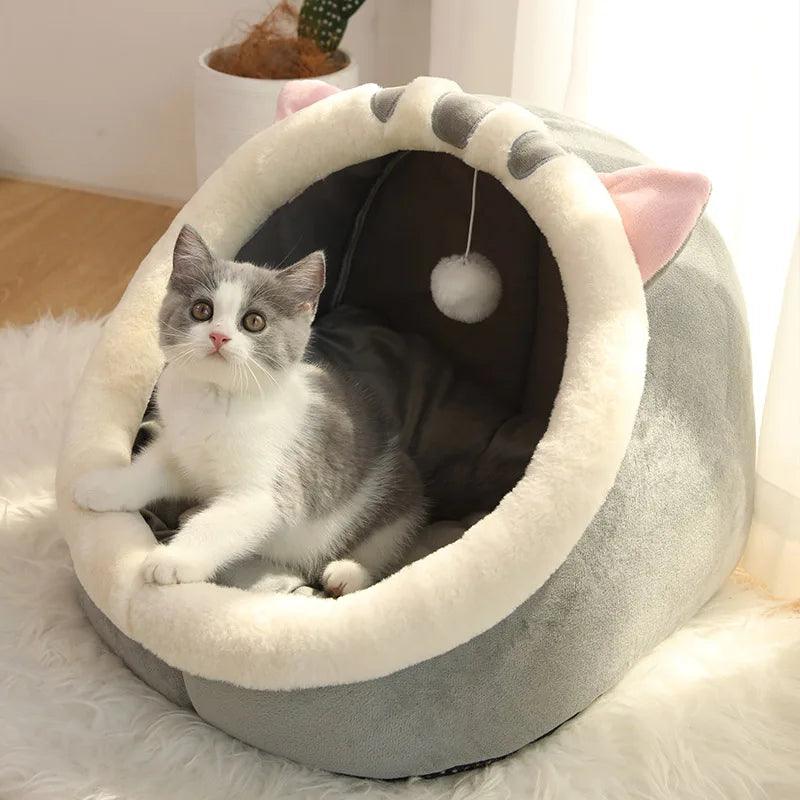 Cozy Cat Tent Bed - Self-Warming & Washable - Love4thePets