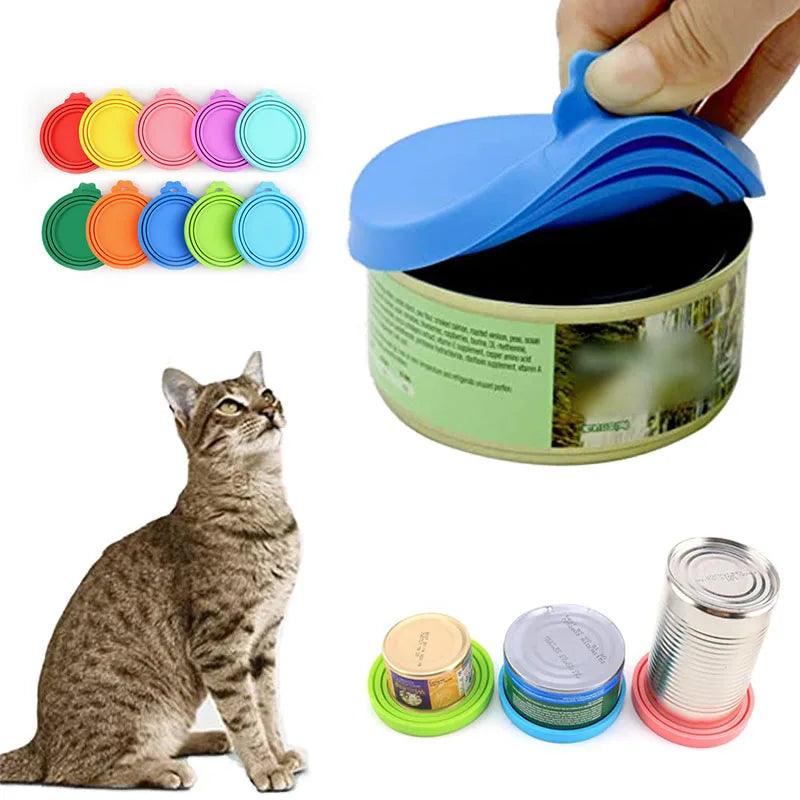 2pcs Pet Food Can Covers & Spoon Set - Love4thePets