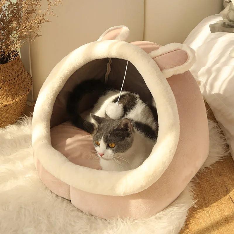 Cozy Cat Tent Bed - Self-Warming & Washable - Love4thePets