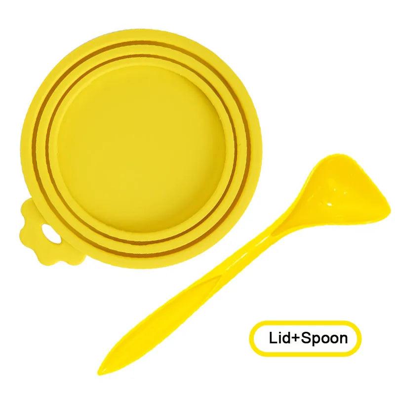 2pcs Pet Food Can Covers & Spoon Set - Love4thePets